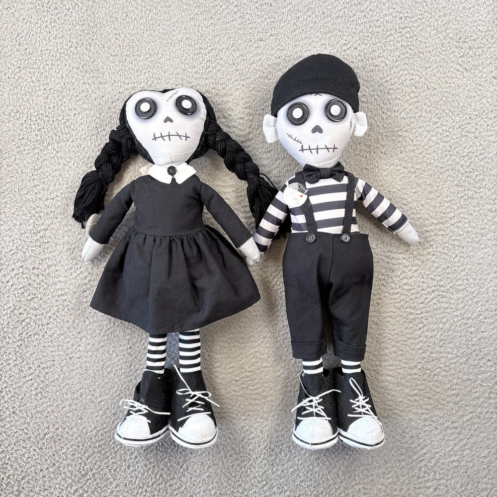 Debi Lilly Zombie Couple Dolls‎ Halloween Plush Statue 22" Set of 2 Girl & Boy